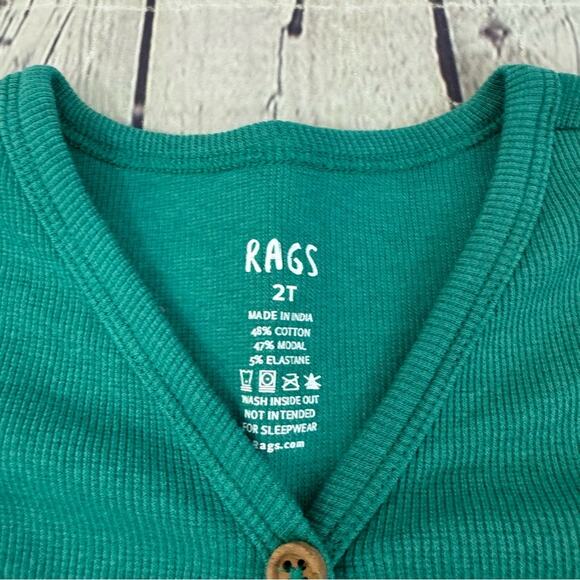 Rags to Raches Green Ribbed Cardigan - Picture 2 of 3